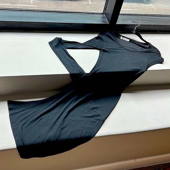 T By Alexander Wang Asymmetrical Midi Dress - Picture 1 of 6